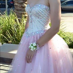 Mori Lee Light Pink ballgown dress- SIZE 4